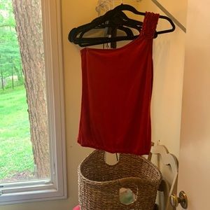 Charlotte Russe one shoulder tank top